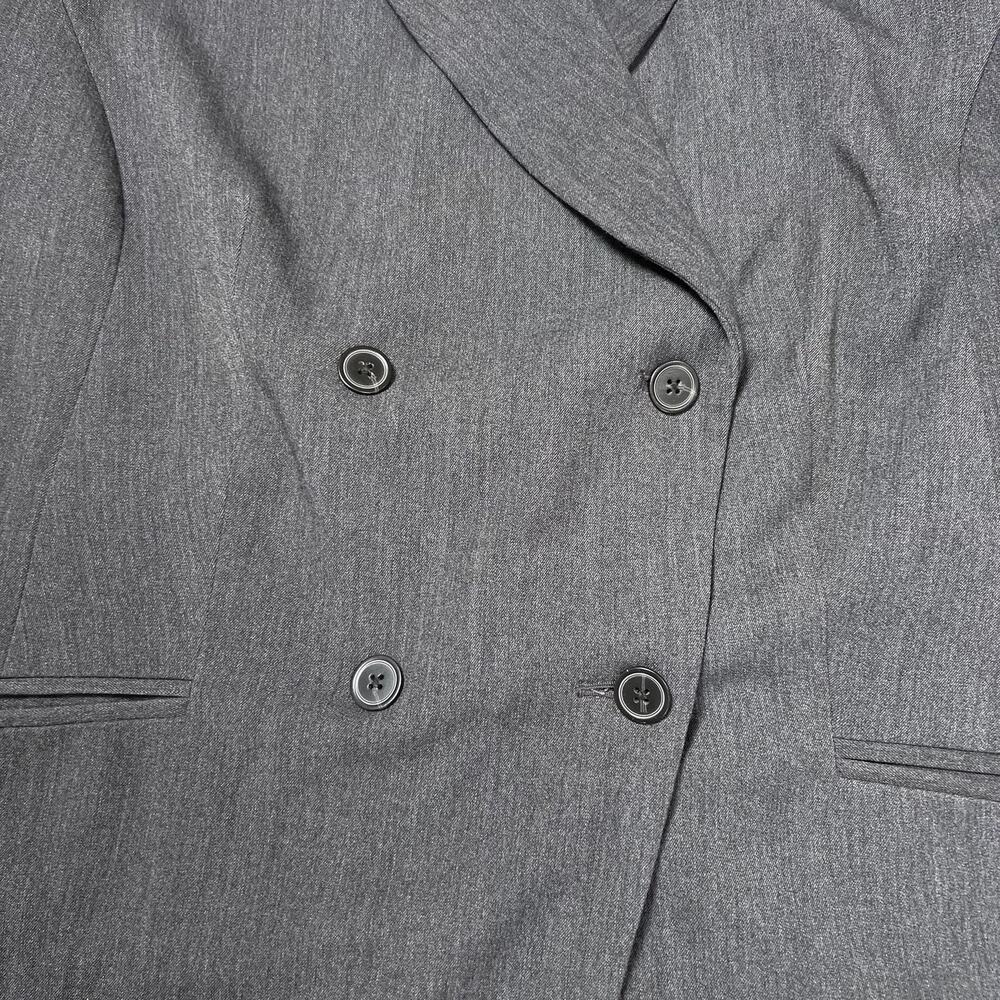 MM LaFleur Roxane Charcoal Work Jacket 1X Soft Twill Double Button Blazer NWOT - Picture 7 of 15